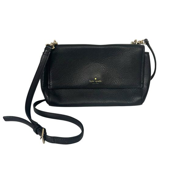 Kate Spade Atwood Place Greer Crossbody Bag Black Pebbled Leather WKRU5319 - Picture 3 of 16